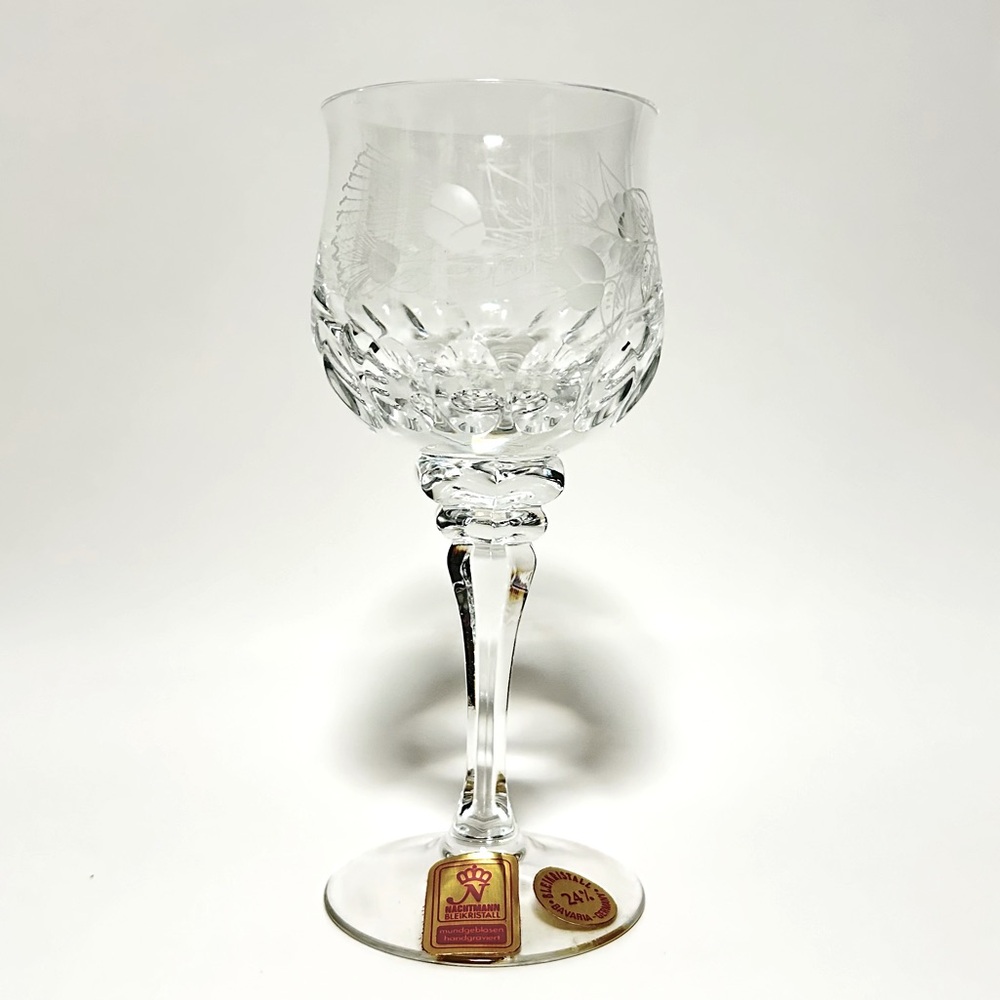 1- Nachtmann Bleikristall 6 1/4" WINE OR WATER GLASS Bavaria Germany